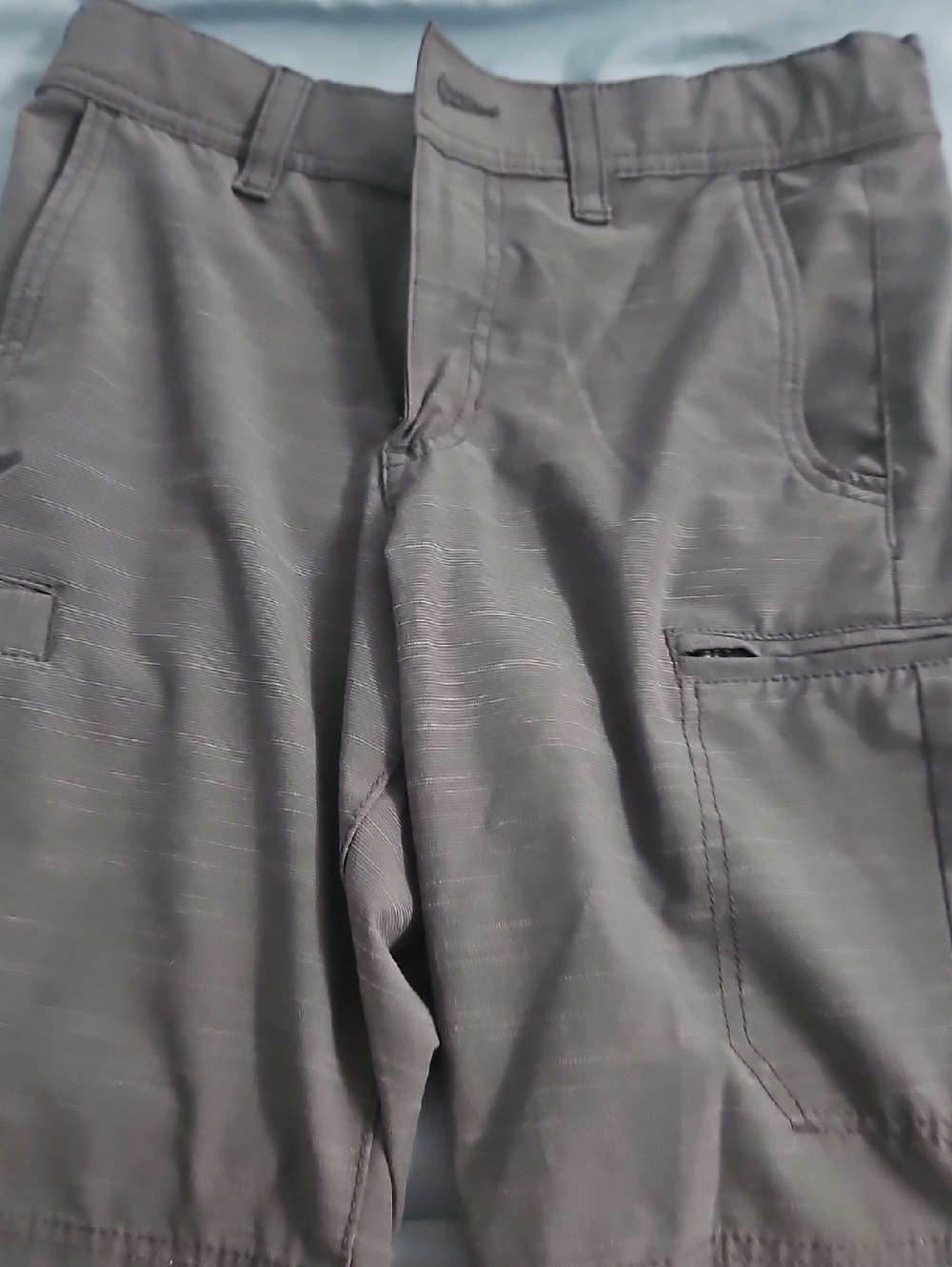 Urban Pipeline Gray Cargo Shorts with Light Blue Liner